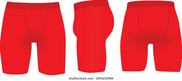 Red underwear. vector illustration