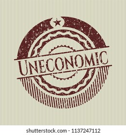 Red Uneconomic distress rubber grunge stamp