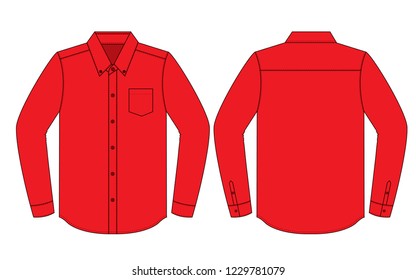 Red Uniform Shirt for Template
: Long Sleeve