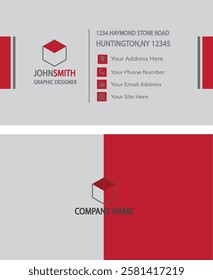 Red unique style Company visiting card 