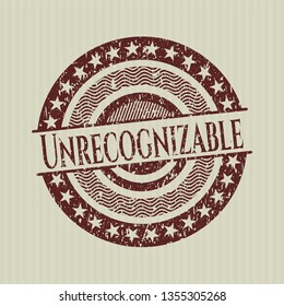 Red Unrecognizable rubber grunge texture stamp