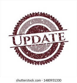  Red Update distress grunge stamp
