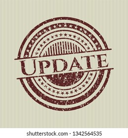Red Update rubber stamp