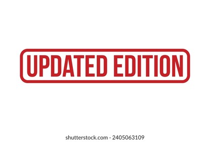 Red Updated Edition Rubber Stamp Seal Vector