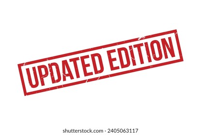 Red Updated Edition Rubber Stamp Seal Vector