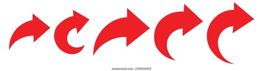 Vector rojo del icono de flecha hacia arriba. éxito, progreso y dirección positiva. Ilustración vectorial.