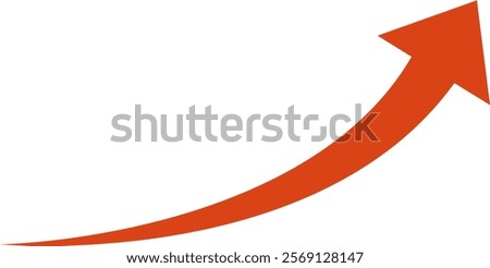 Red Upward Arrow Vector Icon