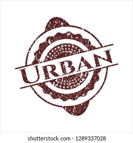 Red Urban rubber grunge texture seal
