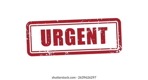 Red Urgent Rubber Vintage Stamp