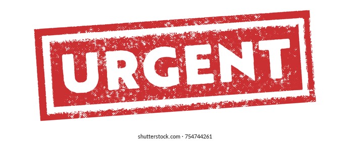 Red Urgent Tag Sign Stamp