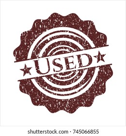 Red Used distressed rubber seal with grunge texture