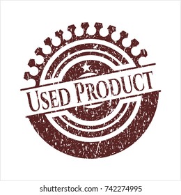 Red Used Product distressed rubber grunge stamp