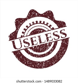 Red Useless distressed with rubber seal texture