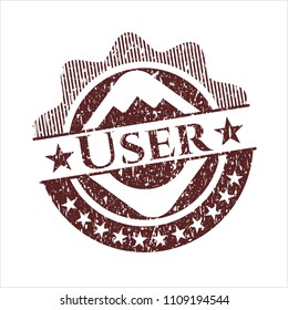  Red User distressed rubber grunge texture seal