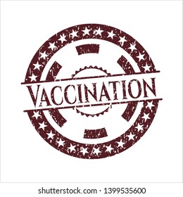 Red Vaccination rubber grunge texture seal