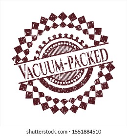 Red Vacuum-packed distress with rubber seal texture