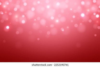 Fondo abstracto de luz suave del bokeh de color rojo valentino, Vector eps 10 ilustración de partículas de bokeh, decoración de fondo