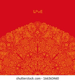 Red Valentine card
