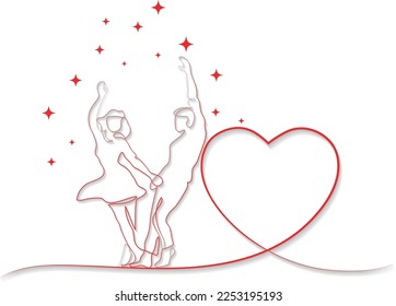 red valentine day heart background. Vector illustration.
