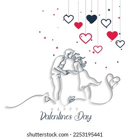 red valentine day heart background. Vector illustration.