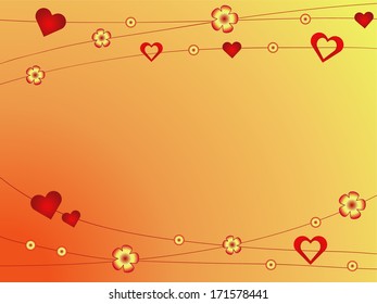red valentine heart background vector
