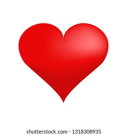 Red Valentine heart. Date, affection, bonding. Can be used for topics like romance, love, feeling