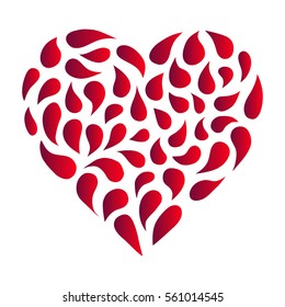 Red valentine heart vector