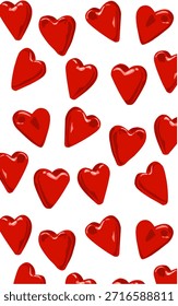 Rote Valentinherzen Muster für Papier Wrapping