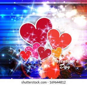 Red Valentine Hearts. Vector