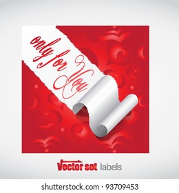 red valentines card