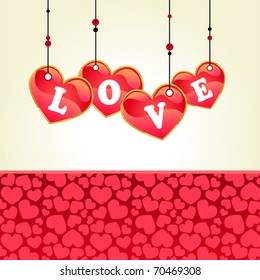 red valentine's day card