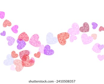 Red Valentine's day scatter of doodle hearts banner or card template.  Element of Design for Cards, Banners, Posters, Flyers.