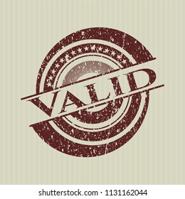 Red Valid distressed rubber grunge texture seal
