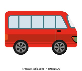 red van isolated icon design, vector illustration  graphic 