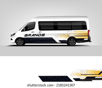 Red Van Wrap Design. Abstrakte geometrische van Wrap druckbare Datei eps10.