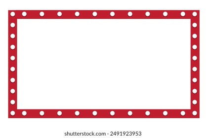 Roter Eitelkeitsspiegel. Editierbarer Clip Art.