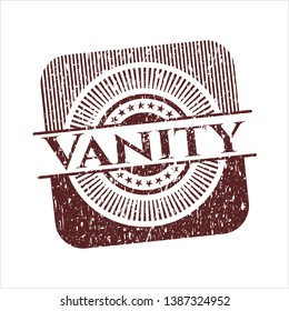 Red Vanity rubber grunge texture seal