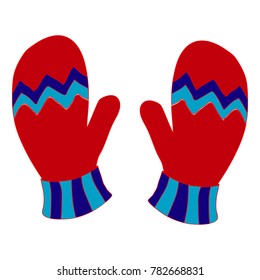 Red vareshki.Plosky design.