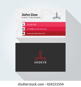 Red variant dynamic Corporate business card template