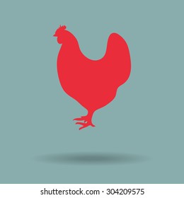 Red Variety silhouettes chicken