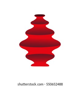 Red vase for design and your creativity