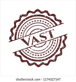 Red Vast distress rubber grunge stamp