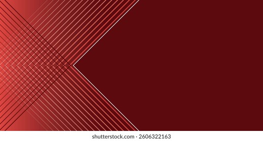red vector 3D futuristic geometric technology glowing with modern banner line shapes