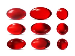 Red Vector 3d Pills.