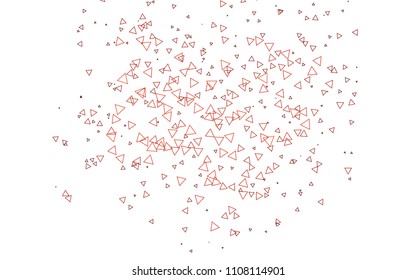 Red vector abstract colorful background, which consist of triangles. Pattern with colored triangles on white background.