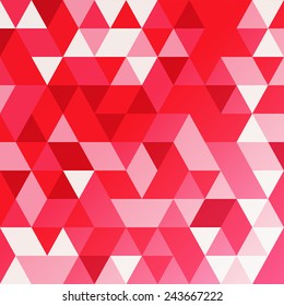 Red vector abstract polygonal background.