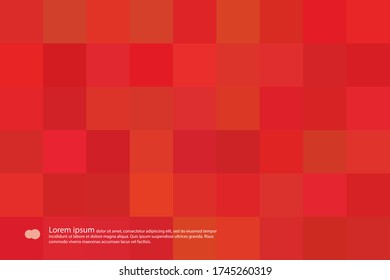 Red vector abstract textured polygonal background. Repeating rectangle template can be used for brochure template.