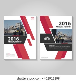 Red Vector Annual Report Leaflet Brochure Flyer Template Design, Business Proposal Report Book Cover Layout Design Template, Abstract Red Presentation Templates Design