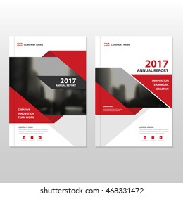 Red Vector annual report Leaflet Brochure Flyer template design, book cover layout design, 