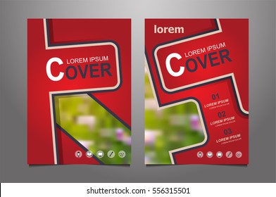Red Vector annual report Leaflet Brochure Flyer template design, book cover layout design, Abstract  red presentation book cover or website templates